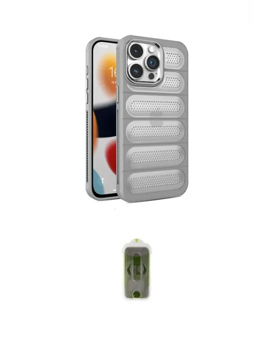 ieg™ iPhone 15 Pro Max Kılıf Yadigar Doku Özel Seri - Siyah Joko Magic 5D Hayalet Cam