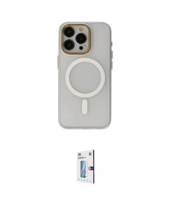 ieg™ iPhone 15 Pro Max Kılıf Yadigar Işık - Siyah Bilvis 0.18mm Plus Cam Ekran Koruyucu