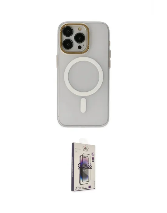 ieg™ iPhone 15 Pro Max Kılıf Yadigar Işık - Siyah Bilvis 3D Cam Ekran Koruyucu