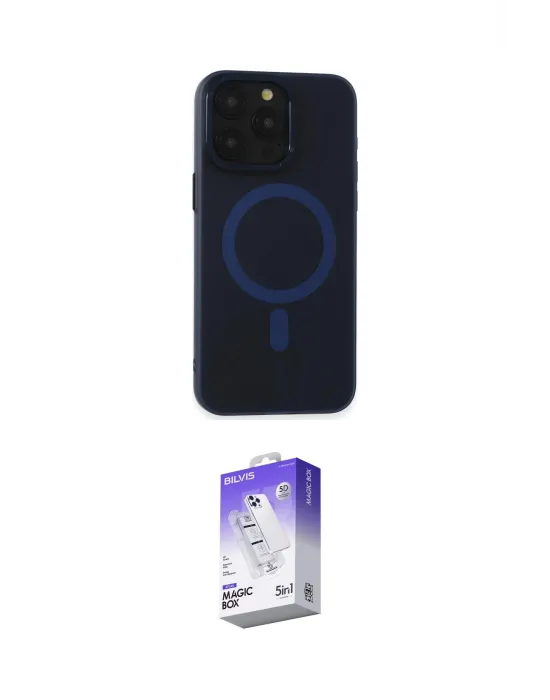 ieg™ iPhone 15 Pro Max Kılıf Yadigar Işık - Siyah Bilvis 5in1 3D Magic Cam Ekran Koruyucu