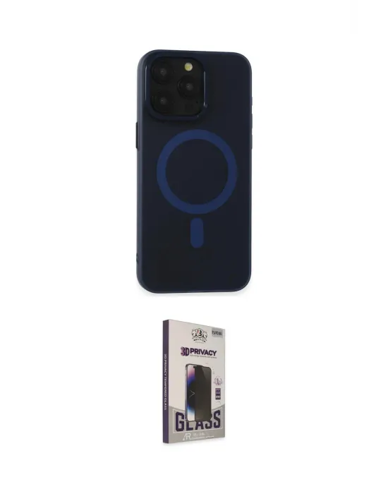 ieg™ iPhone 15 Pro Max Kılıf Yadigar Işık - Siyah Bilvis Hayalet Cam Ekran Koruyucu