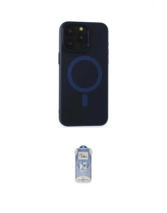 ieg™ iPhone 15 Pro Max Kılıf Yadigar Işık - Siyah Joko Magic 5D Cam