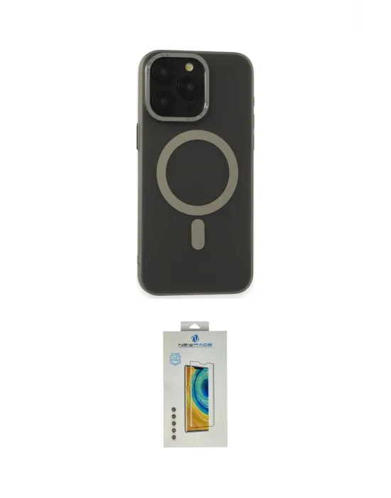 ieg™ iPhone 15 Pro Max Kılıf Yadigar Işık - Siyah Polymer Nano Ekran Koruyucu