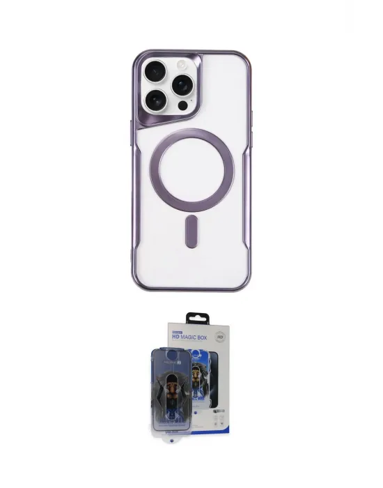 ieg™ iPhone 15 Pro Max Kılıf Yadigar Klasik Özel Seri - Siyah Vanessa Magic Cam