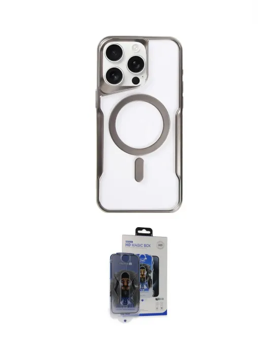ieg™ iPhone 15 Pro Max Kılıf Yadigar Klasik Özel Seri - Siyah Vanessa Magic Cam