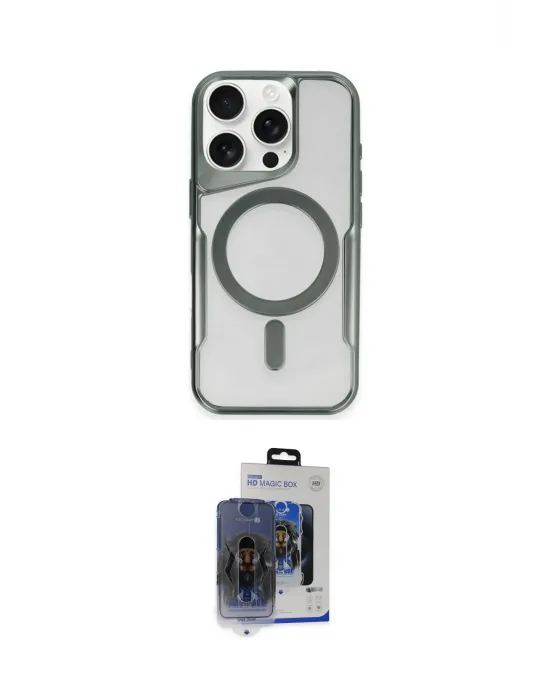 ieg™ iPhone 15 Pro Max Kılıf Yadigar Klasik Özel Seri - Siyah Vanessa Magic Cam