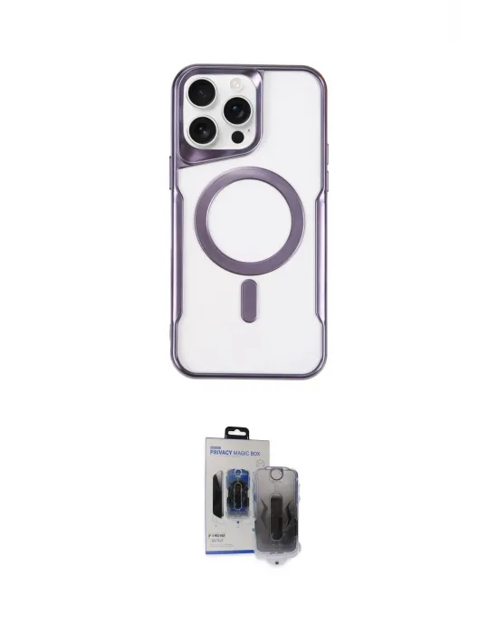 ieg™ iPhone 15 Pro Max Kılıf Yadigar Klasik Özel Seri - Siyah Vanessa Magic Hayalet Cam