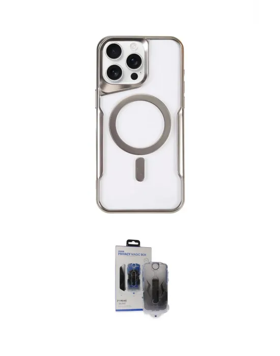 ieg™ iPhone 15 Pro Max Kılıf Yadigar Klasik Özel Seri - Siyah Vanessa Magic Hayalet Cam