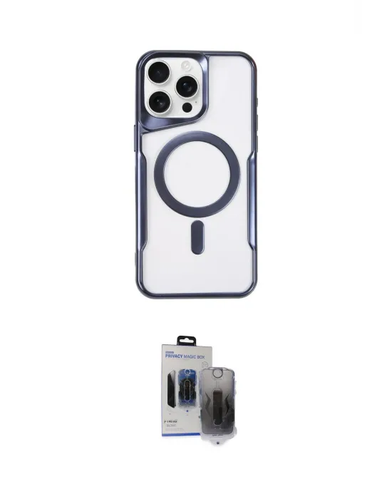 ieg™ iPhone 15 Pro Max Kılıf Yadigar Klasik Özel Seri - Siyah Vanessa Magic Hayalet Cam