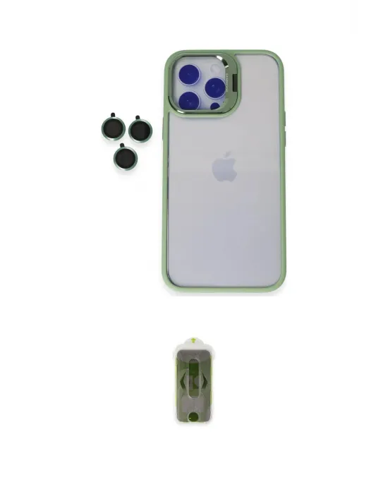 ieg™ iPhone 15 Pro Max Kılıf Yankı Asil Serisi - Siyah Joko Magic 5D Hayalet Cam