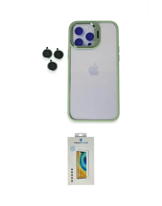 ieg™ iPhone 15 Pro Max Kılıf Yankı Asil Serisi - Siyah Polymer Nano Ekran Koruyucu