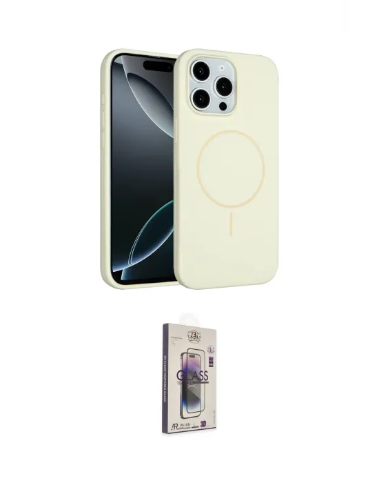 ieg™ iPhone 15 Pro Max Kılıf Yankı Form Serisi - Siyah Bilvis 3D Cam Ekran Koruyucu
