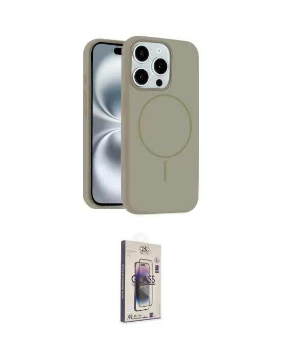 ieg™ iPhone 15 Pro Max Kılıf Yankı Form Serisi - Siyah Bilvis 3D Cam Ekran Koruyucu