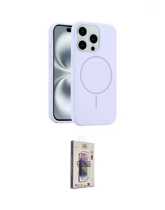 ieg™ iPhone 15 Pro Max Kılıf Yankı Form Serisi - Siyah Bilvis 3D Cam Ekran Koruyucu