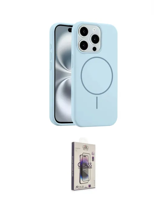 ieg™ iPhone 15 Pro Max Kılıf Yankı Form Serisi - Siyah Bilvis 3D Cam Ekran Koruyucu