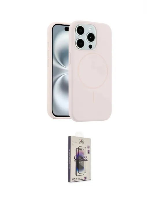 ieg™ iPhone 15 Pro Max Kılıf Yankı Form Serisi - Siyah Bilvis 3D Cam Ekran Koruyucu
