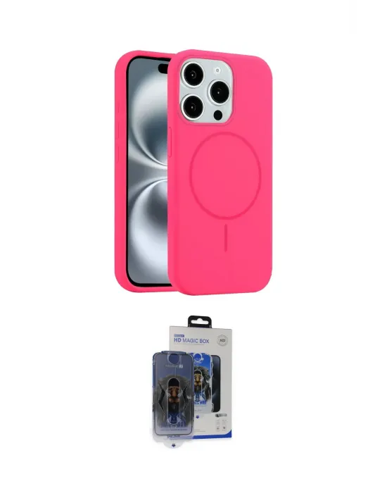 ieg™ iPhone 15 Pro Max Kılıf Yankı Form Serisi - Siyah Vanessa Magic Cam