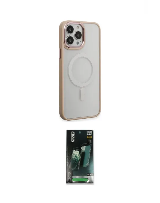 ieg™ iPhone 15 Pro Max Kılıf Yankı Işık Özel Seri - Siyah 360 Mat Full Body Arka Koruyucu