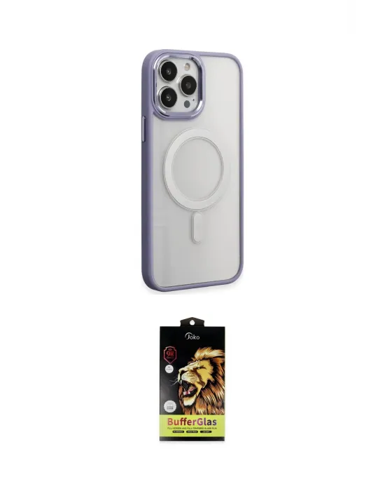 ieg™ iPhone 15 Pro Max Kılıf Yankı Işık Özel Seri - Siyah Buffer Cam Ekran Koruyucu
