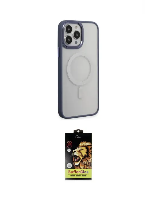ieg™ iPhone 15 Pro Max Kılıf Yankı Işık Özel Seri - Siyah Buffer Cam Ekran Koruyucu