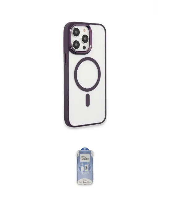 ieg™ iPhone 15 Pro Max Kılıf Yankı Işık Özel Seri - Siyah Joko Magic 5D Cam