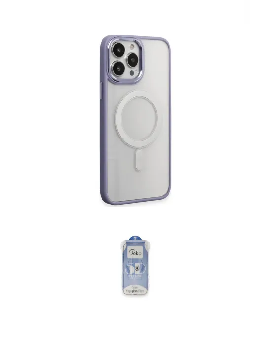 ieg™ iPhone 15 Pro Max Kılıf Yankı Işık Özel Seri - Siyah Joko Magic 5D Cam