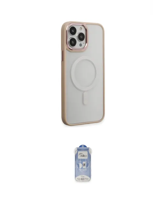 ieg™ iPhone 15 Pro Max Kılıf Yankı Işık Özel Seri - Siyah Joko Magic 5D Cam