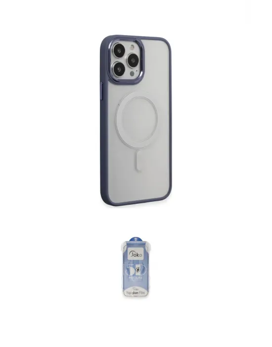 ieg™ iPhone 15 Pro Max Kılıf Yankı Işık Özel Seri - Siyah Joko Magic 5D Cam