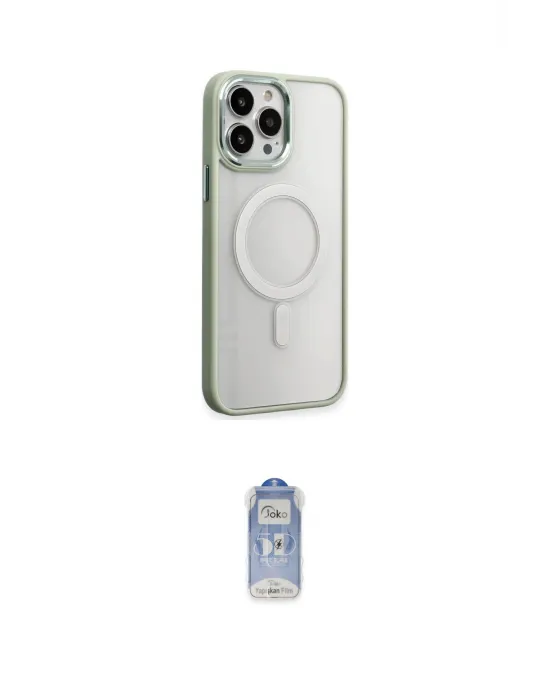 ieg™ iPhone 15 Pro Max Kılıf Yankı Işık Özel Seri - Siyah Joko Magic 5D Cam