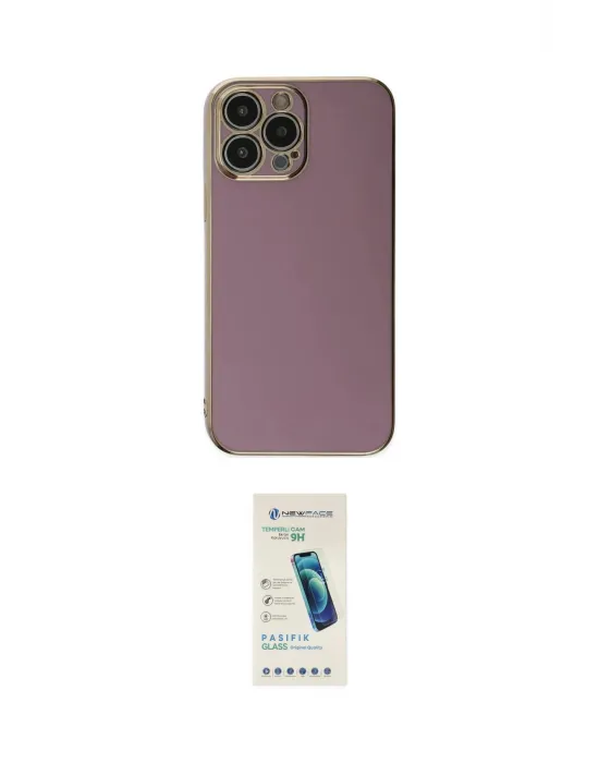 ieg™ iPhone 15 Pro Max Kılıf Yankı Serisi - Şeffaf Pasifik Cam Ekran Koruyucu