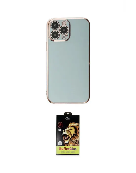 ieg™ iPhone 15 Pro Max Kılıf Yankı Serisi - Siyah Buffer Cam Ekran Koruyucu