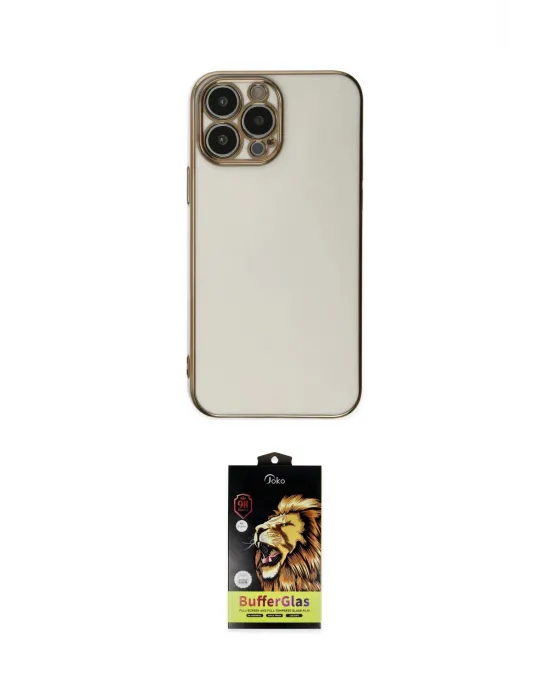 ieg™ iPhone 15 Pro Max Kılıf Yankı Serisi - Siyah Buffer Cam Ekran Koruyucu