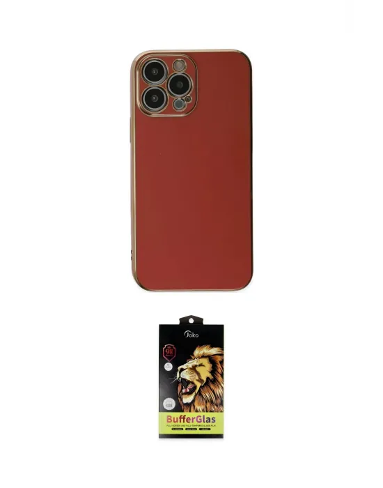 ieg™ iPhone 15 Pro Max Kılıf Yankı Serisi - Siyah Buffer Cam Ekran Koruyucu