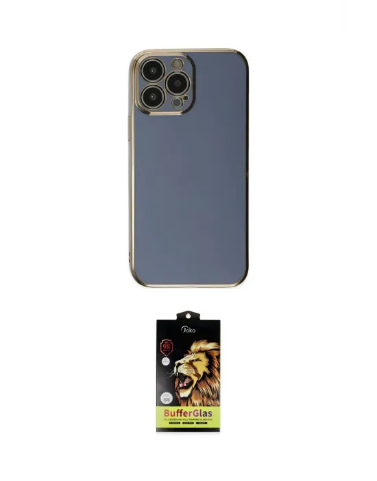 ieg™ iPhone 15 Pro Max Kılıf Yankı Serisi - Siyah Buffer Cam Ekran Koruyucu