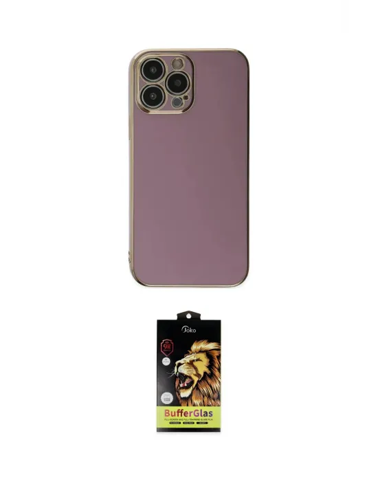 ieg™ iPhone 15 Pro Max Kılıf Yankı Serisi - Siyah Buffer Cam Ekran Koruyucu