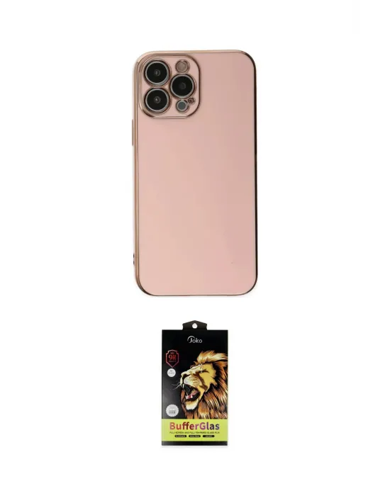 ieg™ iPhone 15 Pro Max Kılıf Yankı Serisi - Siyah Buffer Cam Ekran Koruyucu