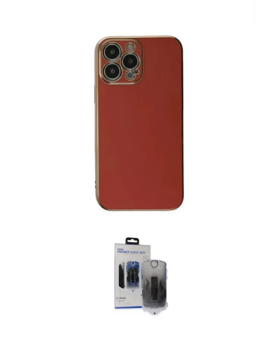ieg™ iPhone 15 Pro Max Kılıf Yankı Serisi - Siyah Vanessa Magic Hayalet Cam