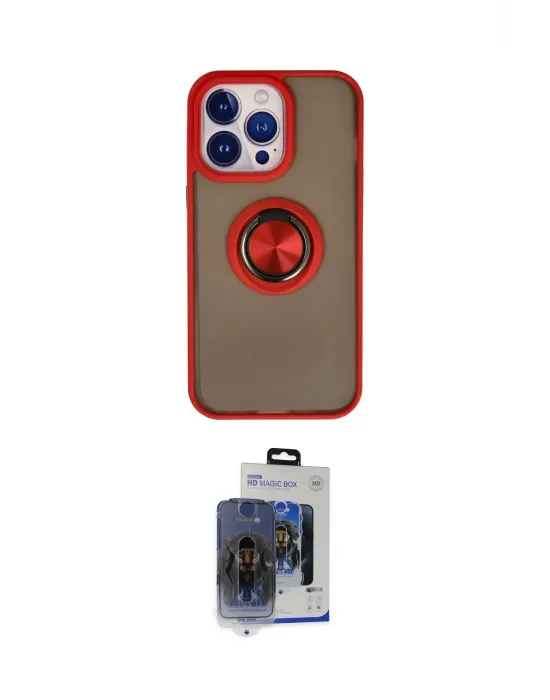 ieg™ iPhone 15 Pro Max Kılıf Yörünge Çizgi - Siyah Vanessa Magic Cam