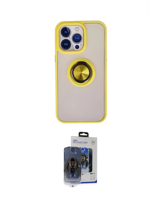 ieg™ iPhone 15 Pro Max Kılıf Yörünge Çizgi - Siyah Vanessa Magic Cam
