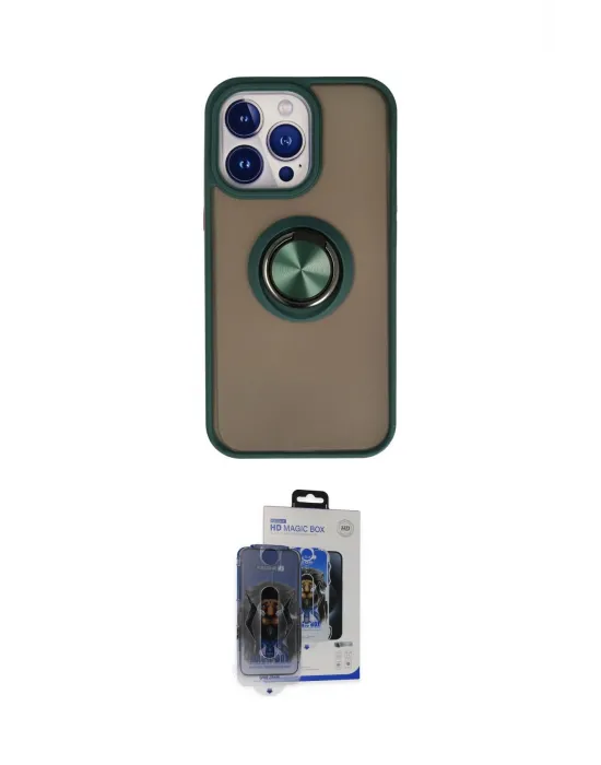 ieg™ iPhone 15 Pro Max Kılıf Yörünge Çizgi - Siyah Vanessa Magic Cam