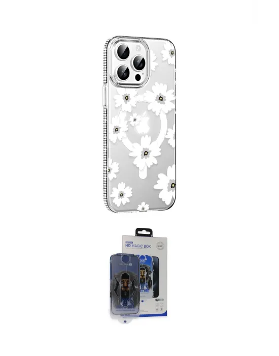 ieg™ iPhone 15 Pro Max Kılıf Yörünge Işık Prime - Siyah Vanessa Magic Cam