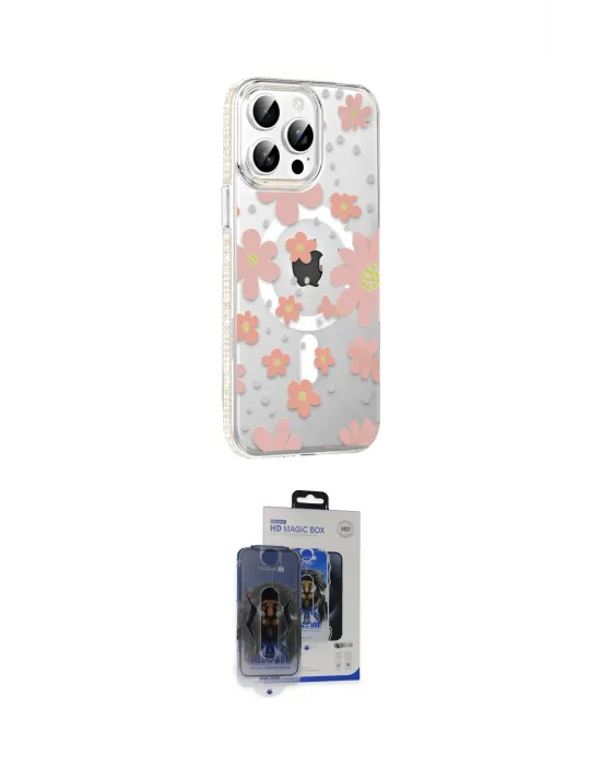 ieg™ iPhone 15 Pro Max Kılıf Yörünge Işık Prime - Siyah Vanessa Magic Cam