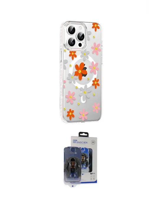 ieg™ iPhone 15 Pro Max Kılıf Yörünge Işık Prime - Siyah Vanessa Magic Cam