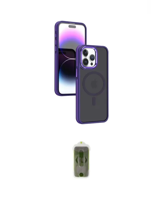 ieg™ iPhone 15 Pro Max Kılıf Yörünge Klasik - Siyah Joko Magic 5D Hayalet Cam
