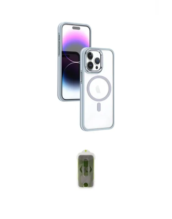 ieg™ iPhone 15 Pro Max Kılıf Yörünge Klasik - Siyah Joko Magic 5D Hayalet Cam
