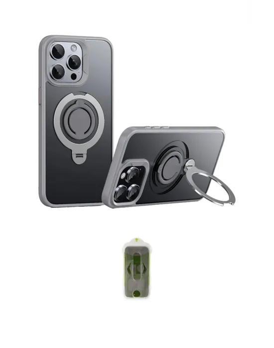 ieg™ iPhone 15 Pro Max Kılıf Zirve Çizgi Prime - Siyah Joko Magic 5D Hayalet Cam