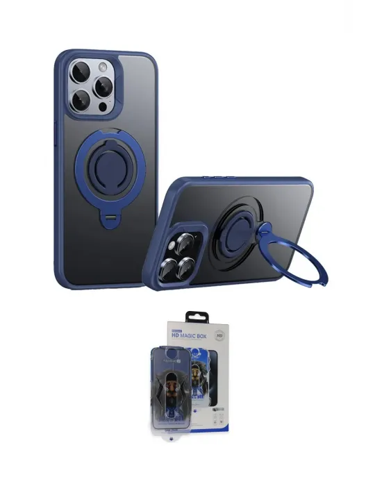 ieg™ iPhone 15 Pro Max Kılıf Zirve Çizgi Prime - Siyah Vanessa Magic Cam