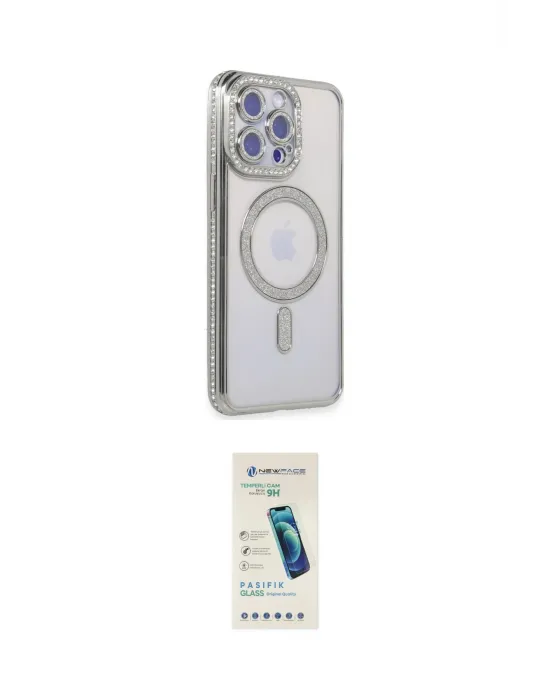 ieg™ iPhone 15 Pro Max Kılıf Zirve Doku Prime - Şeffaf Pasifik Cam Ekran Koruyucu