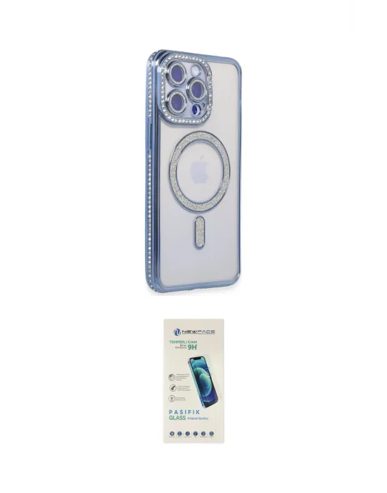 ieg™ iPhone 15 Pro Max Kılıf Zirve Doku Prime - Şeffaf Pasifik Cam Ekran Koruyucu