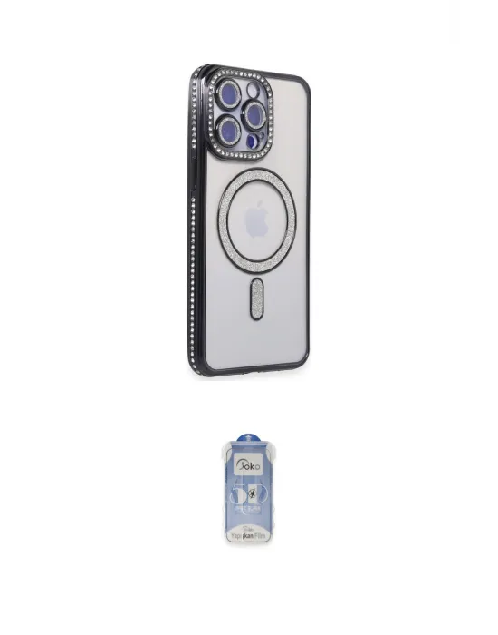 ieg™ iPhone 15 Pro Max Kılıf Zirve Doku Prime - Siyah Joko Magic 5D Cam